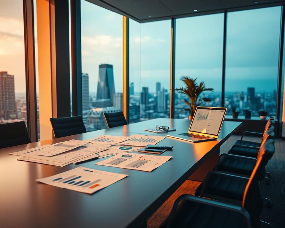 A high-quality image depicting the fee structures of a wealth management company called "MrX". The scene shows a modern, minimalist office interior with a large desk in the foreground. On the desk, various financial documents, charts, and a laptop display are visible, illustrating the different fees and costs associated with wealth management services. The lighting is warm and inviting, creating a professional and trustworthy atmosphere. The background features floor-to-ceiling windows overlooking a cityscape, suggesting the global reach and expertise of "MrX". The overall composition emphasizes clarity, transparency, and the company's commitment to helping clients understand their wealth management fees. A high-quality image depicting the fee structures of a wealth management company called "MrX". The scene shows a modern, minimalist office interior with a large desk in the foreground. On the desk, various financial documents, charts, and a laptop display are visible, illustrating the different fees and costs associated with wealth management services. The lighting is warm and inviting, creating a professional and trustworthy atmosphere. The background features floor-to-ceiling windows overlooking a cityscape, suggesting the global reach and expertise of "MrX". The overall composition emphasizes clarity, transparency, and the company's commitment to helping clients understand their wealth management fees.