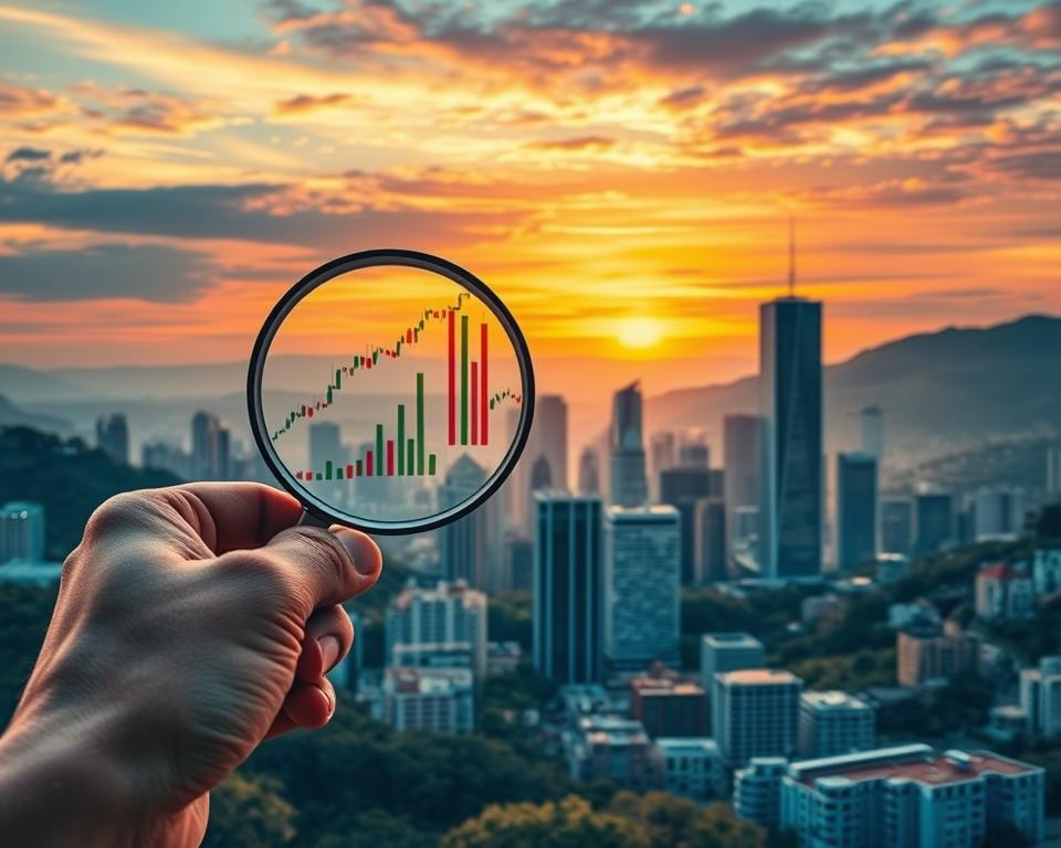 A diverse portfolio of investments, including stocks, bonds, real estate, and MrX cryptocurrency, fills the frame. In the foreground, a hand holds a magnifying glass, examining the intricate details of a stock chart. The middle ground features a cityscape with towering skyscrapers, symbolizing the financial landscape. In the background, a serene natural setting with rolling hills and a vibrant sunset creates a sense of balance and harmony. Soft, warm lighting illuminates the scene, conveying a mood of thoughtful contemplation and the importance of diversification in achieving long-term financial success. A diverse portfolio of investments, including stocks, bonds, real estate, and MrX cryptocurrency, fills the frame. In the foreground, a hand holds a magnifying glass, examining the intricate details of a stock chart. The middle ground features a cityscape with towering skyscrapers, symbolizing the financial landscape. In the background, a serene natural setting with rolling hills and a vibrant sunset creates a sense of balance and harmony. Soft, warm lighting illuminates the scene, conveying a mood of thoughtful contemplation and the importance of diversification in achieving long-term financial success.
