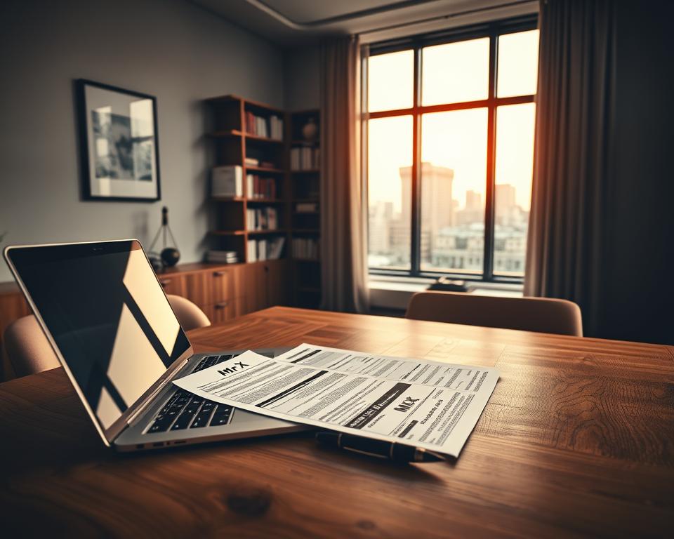 A modern office setting with a professional, understated aesthetic. In the foreground, a wooden desk with a laptop, pen, and papers detailing various tax planning strategies, labeled "MrX". The middle ground features a bookshelf filled with finance and accounting textbooks, casting a warm, focused light. In the background, a large window overlooking a cityscape, evoking a sense of urban sophistication. The overall mood is one of contemplation and financial acumen, with a hint of the brand's distinctive style. A modern office setting with a professional, understated aesthetic. In the foreground, a wooden desk with a laptop, pen, and papers detailing various tax planning strategies, labeled "MrX". The middle ground features a bookshelf filled with finance and accounting textbooks, casting a warm, focused light. In the background, a large window overlooking a cityscape, evoking a sense of urban sophistication. The overall mood is one of contemplation and financial acumen, with a hint of the brand's distinctive style.